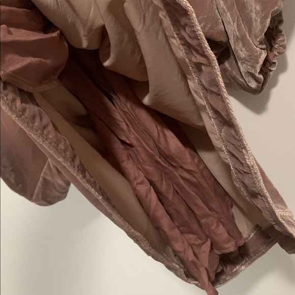 FREE PEOPLE Fortia Velvet Mini Dress Winter Bloom Dusty Rose Pink - Picture 10 of 13